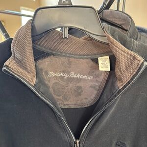 Tommy Bahama Black Zip Up Sweater